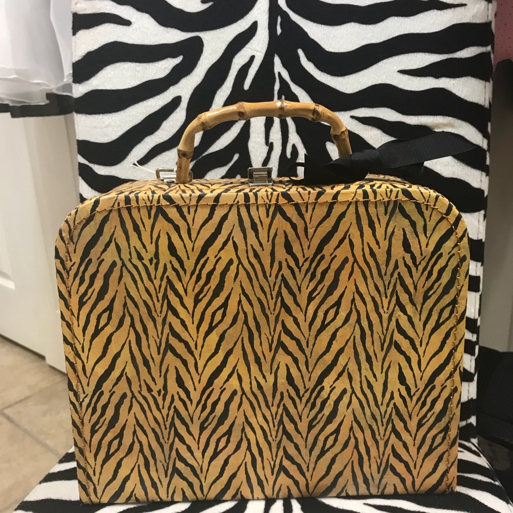 Animal print  box handbag